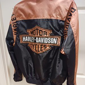 Vintage Harley-Davidson Women's Nylon Embroidered Jacket Like New